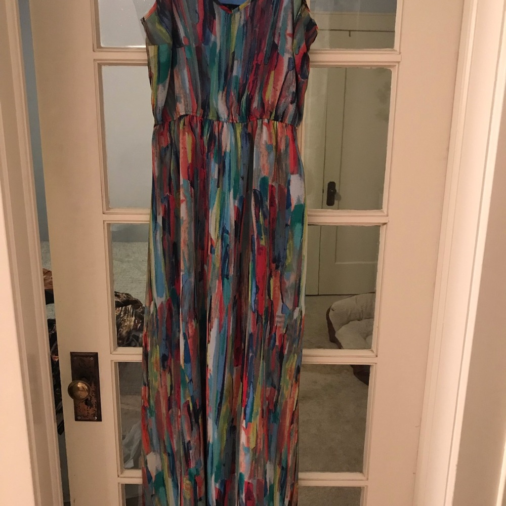 Water color maxi dress